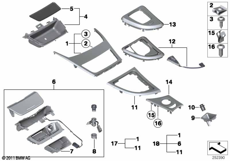 Aanbouwdelen middenconsole