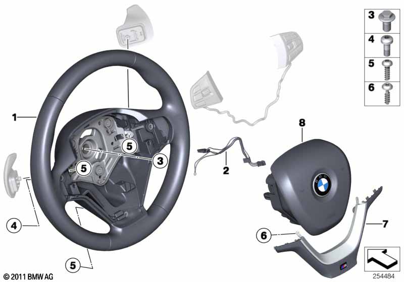 M sportstuurwiel airbag multif./paddels