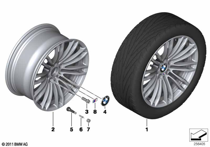 BMW LM-velg M dubele spaak 345 - 19''