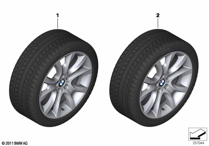 Compleet winterwiel V-spaak 257 - 19"