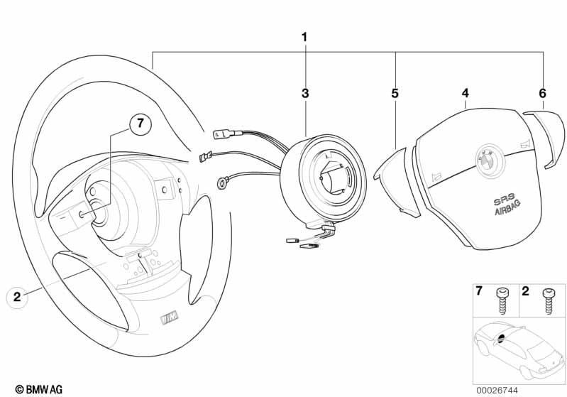 M sportstuur airbag leder