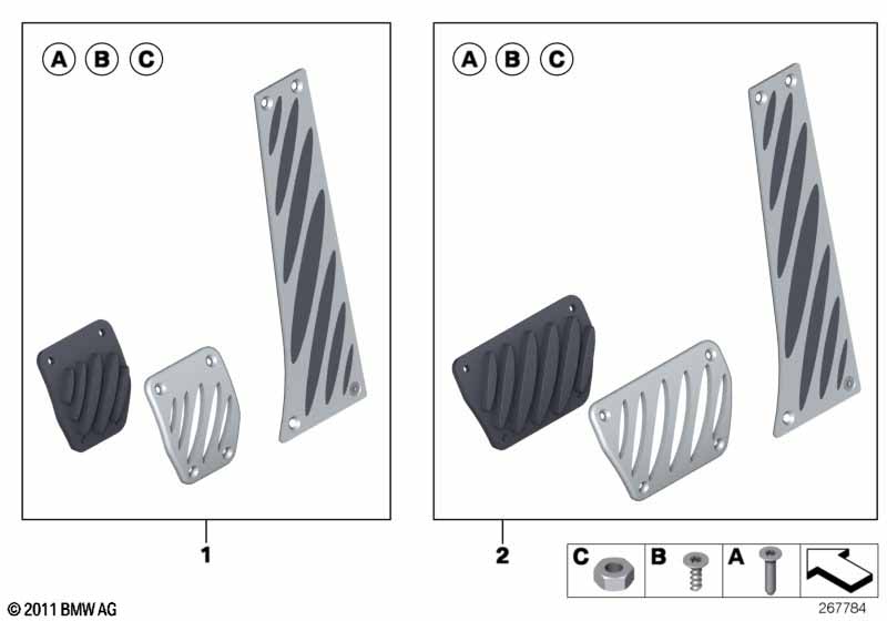 BMW Performance-pedalen, aluminium