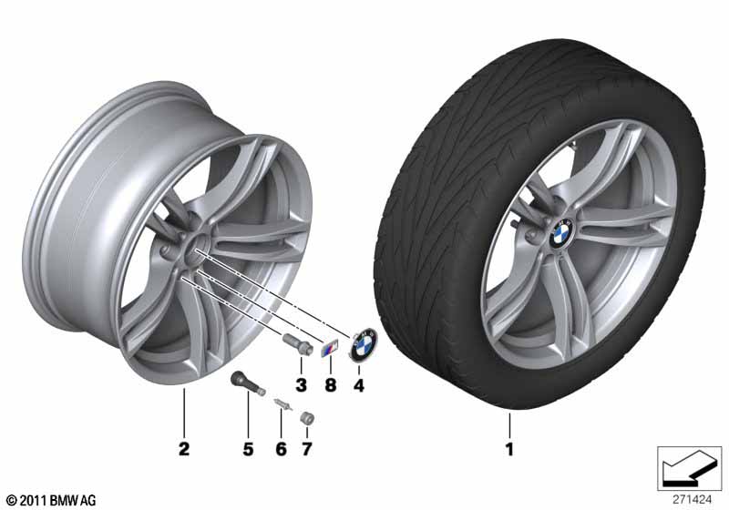 BMW LM-velg M dubbele spaak 408