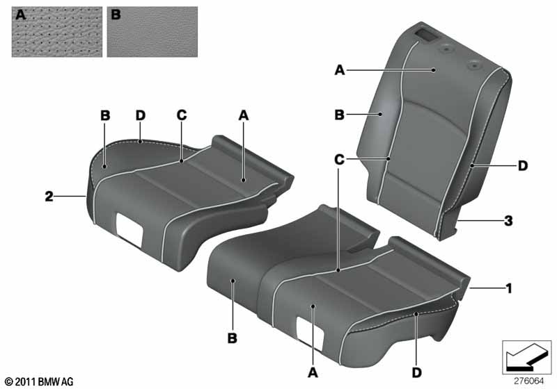 Individual-basisstoel aircoleder achter