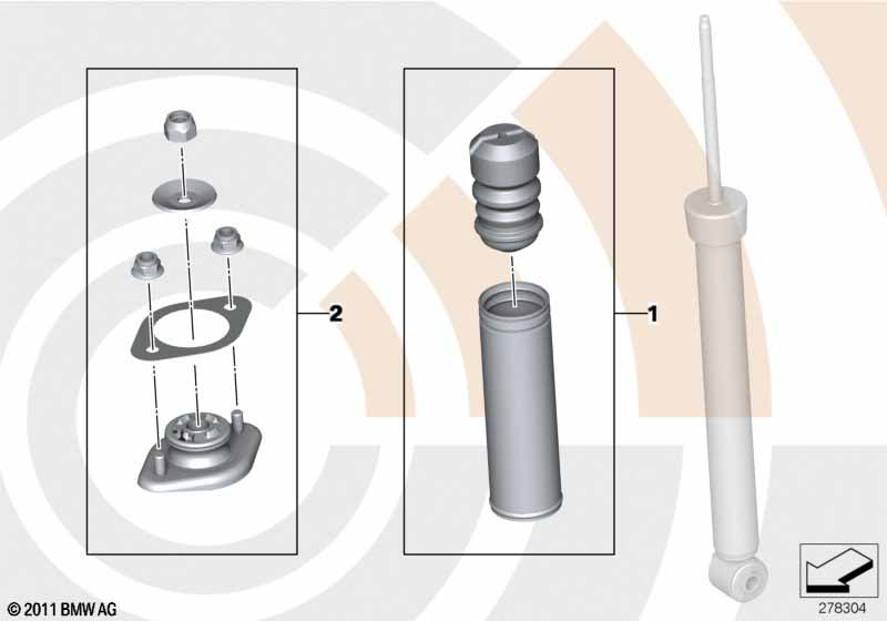 Reparatiesets schokdempers achter