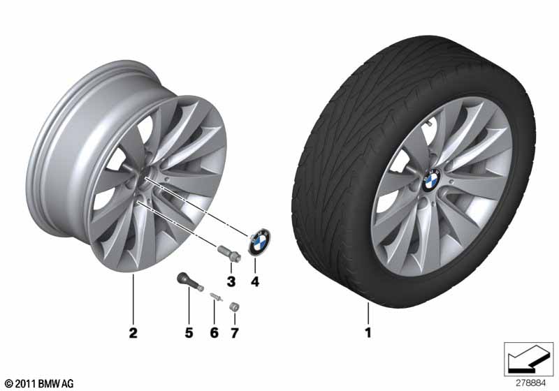 BMW LM velg V-spaak 413 - 17''