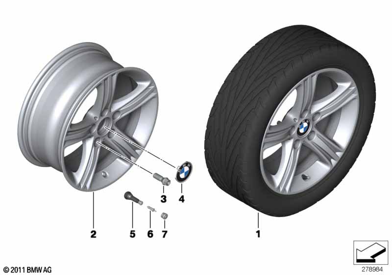 BMW LM velg sterspaak 393 - 17''