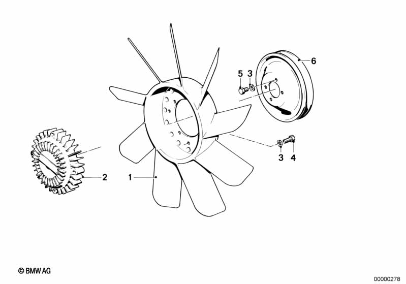 Koelsysteem-ventilator/ventilatorkoppel.