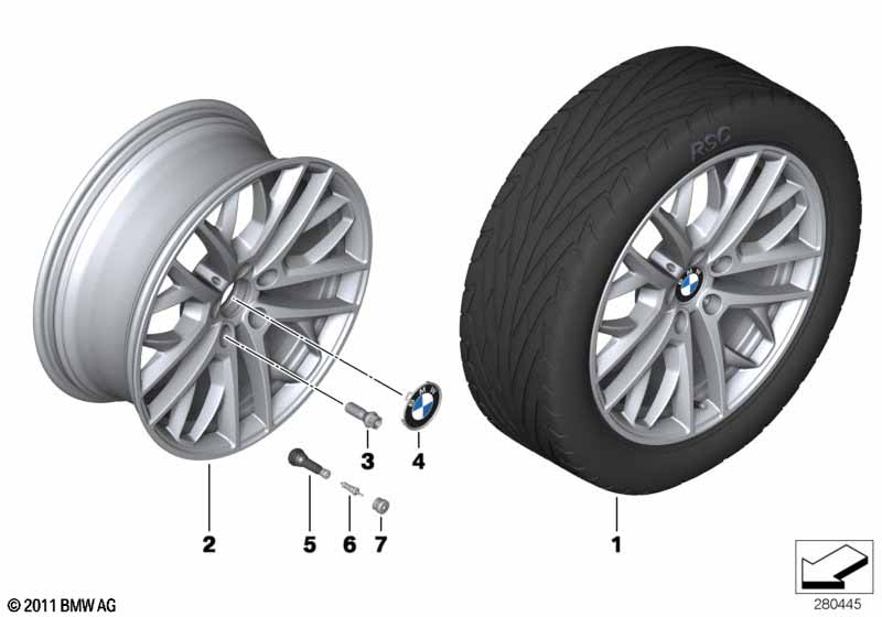 BMW LM-velg dubbele spaak 465