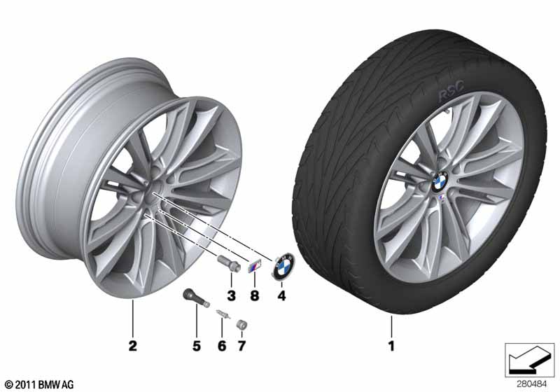 BMW LM-velg M V-spaak 464