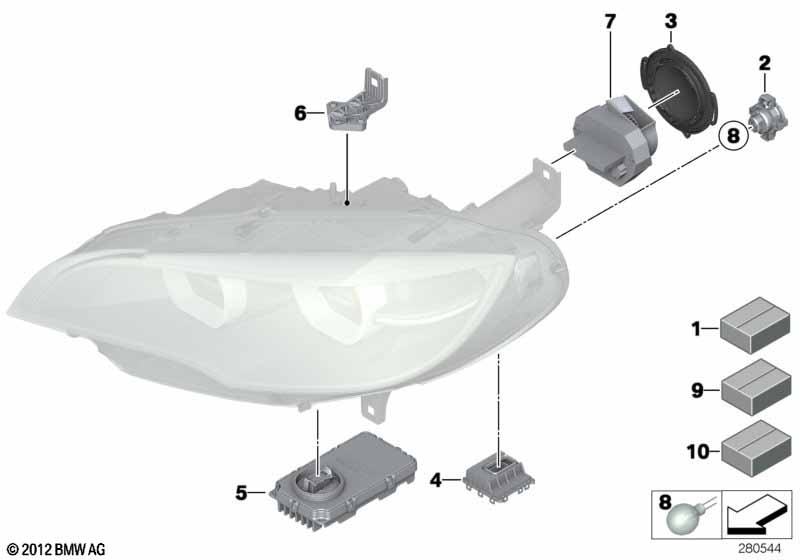 Afzonderlijke onderdelen koplampen LED