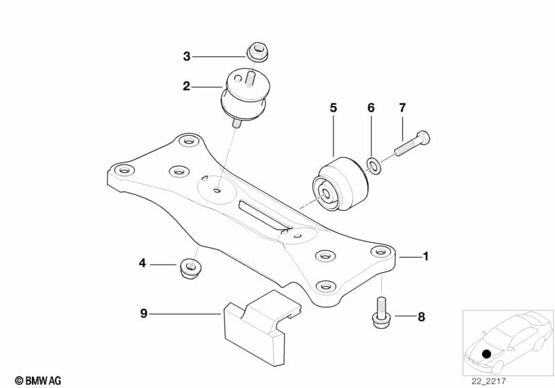 Ophanging v automatisch versnellingsbak