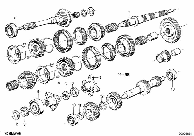 Getrag 242 tandw.set-onderdel./repar.set