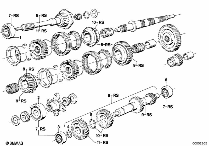 Getrag 242 tandw.set-onderdel./repar.set