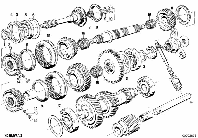 Getrag 262 tandwiel set, onderdeele