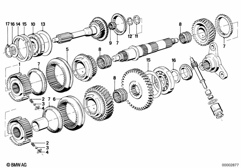 Getrag 262 tandwiel set, onderdeele