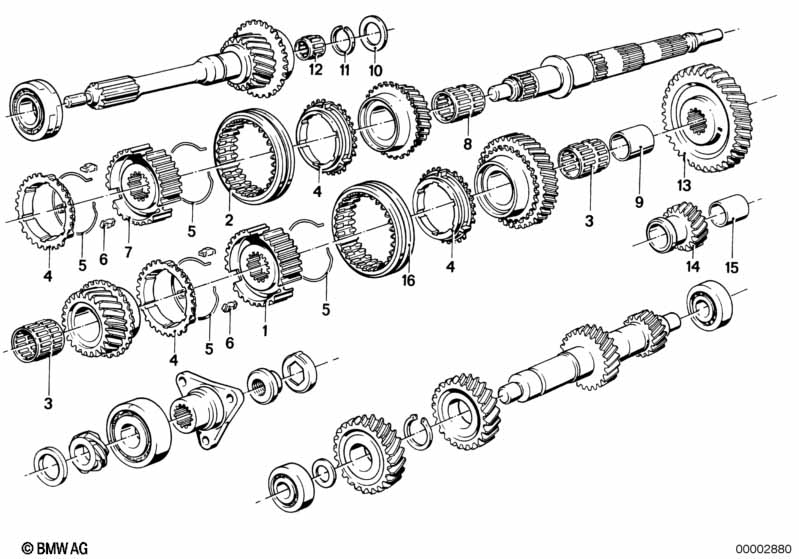 Getrag 242 tandwiel set, onderdeele