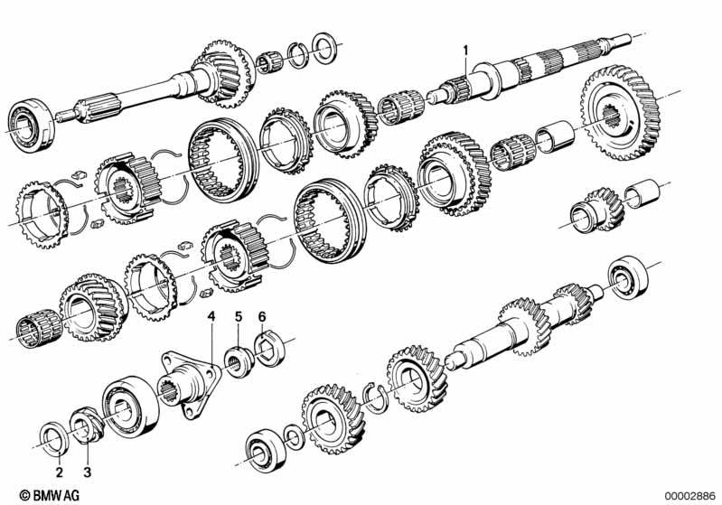 Getrag 242 tandwiel set, onderdeele