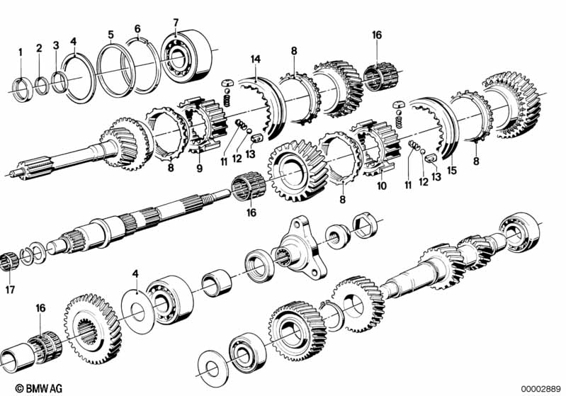 Getrag 262 tandwiel set, onderdeele