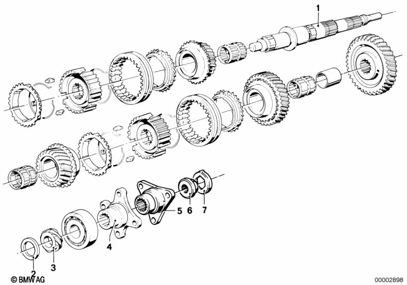 Getrag 242 tandwiel set, onderdeele