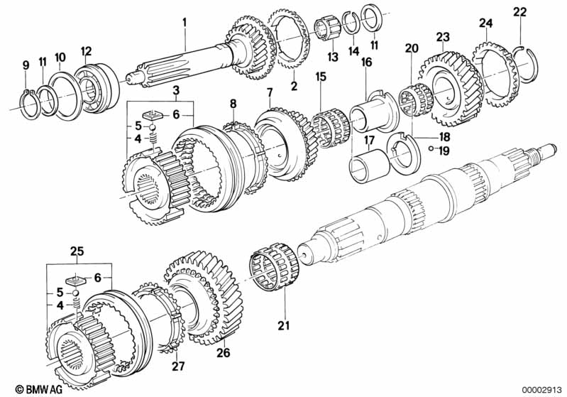 Getrag 240 tandwiel set, onderdeele