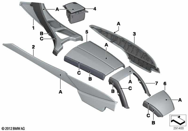 Individual middenconsole/Middarmsteun