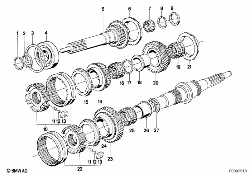 Getrag 280 tandwiel set, onderdeele