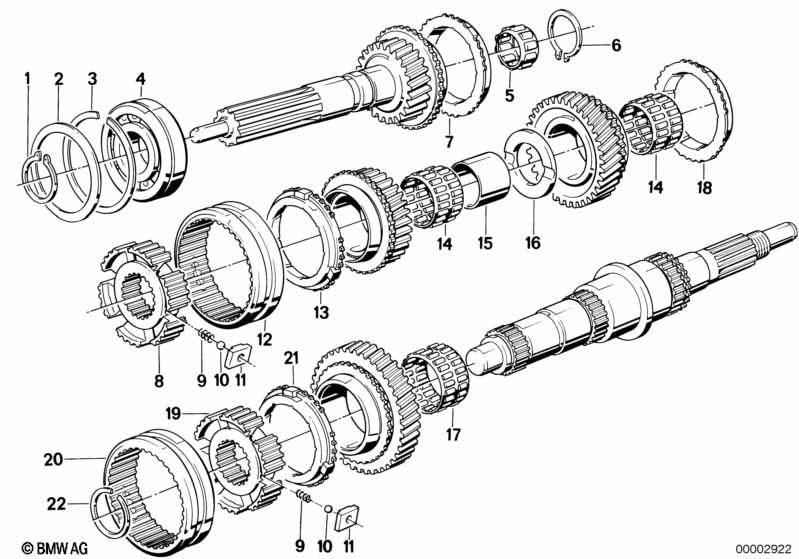 ZF s5-16 tandwiel set, onderdeele