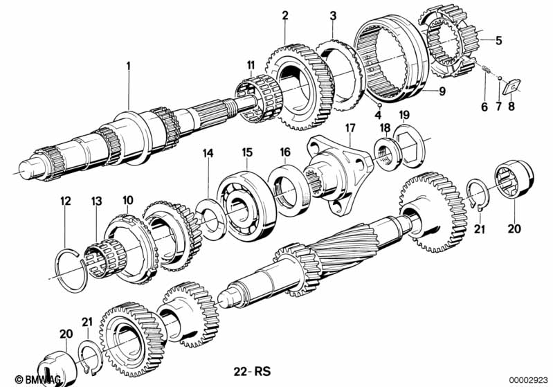 ZF s5-16 tandwiel set, onderdeele