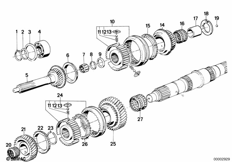 Getrag 260/6 tandwiel set, onderdeele