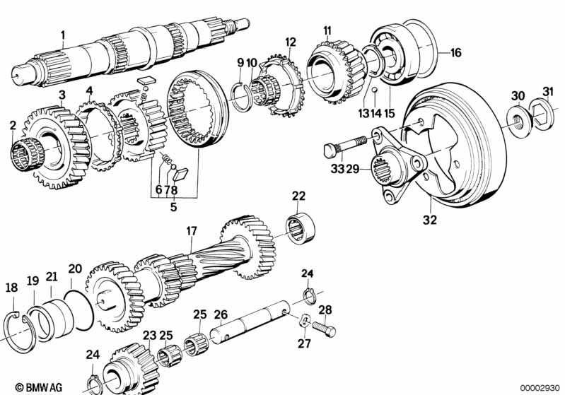 Getrag 260/6 tandwiel set, onderdeele