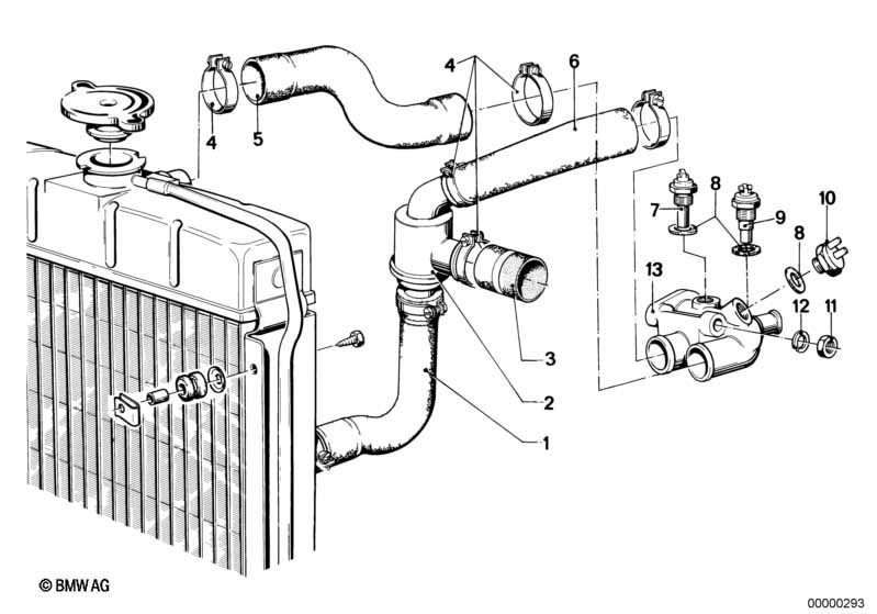 Koelsysteem-thermostaat/waterslang