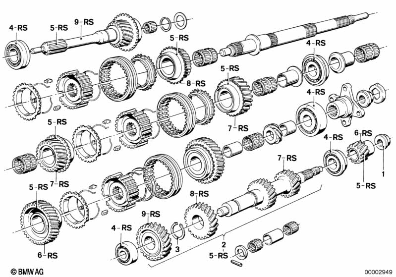 Getrag 245/10/11tandw.set-onderd./repar.