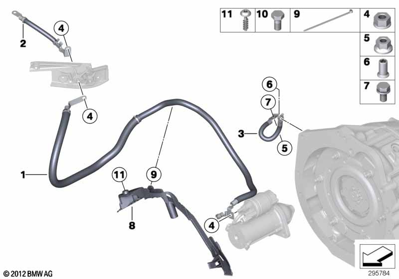 Kabel startmotor