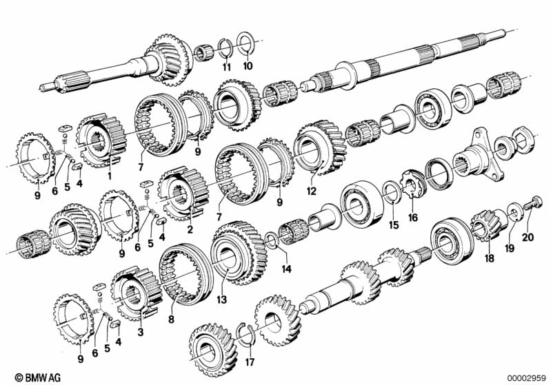 Getrag 265/5 tandwiel set, onderdeele