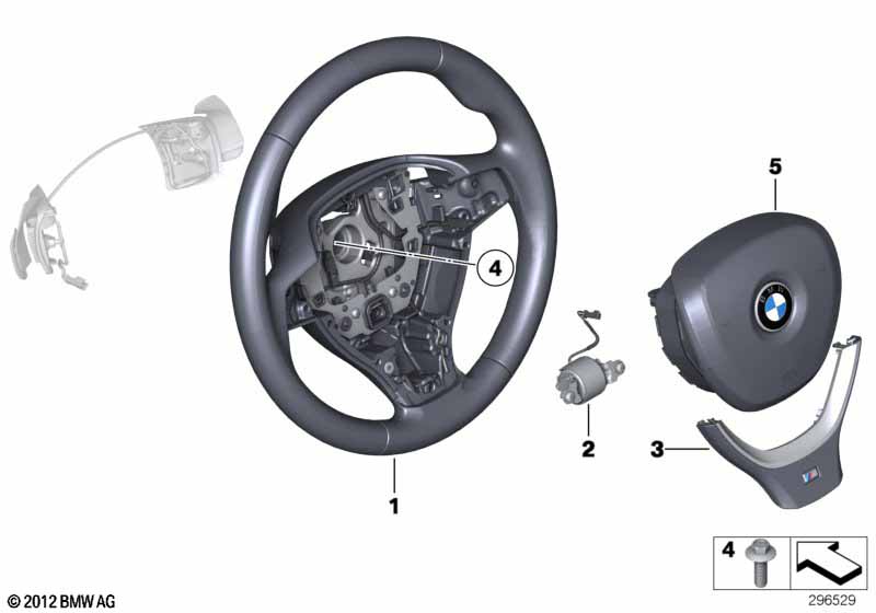 M sportstuurwiel airbag multif./paddels