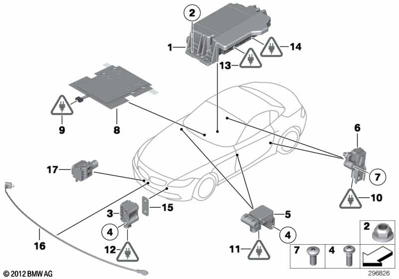 Elektro-onderdelen v airbag