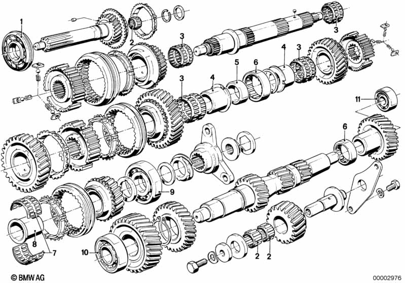 Getrag 265/6 tandwiel set onderd./lager