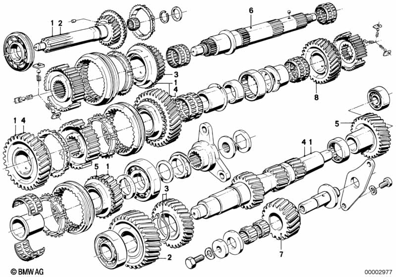 Getrag 265/6 tandw.set-onderdel./repar.