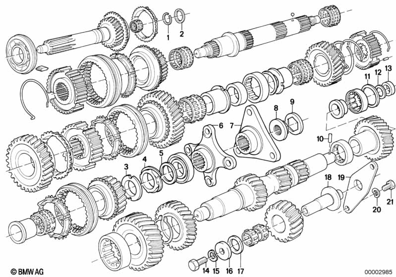 Getrag 245/2/4 tandwiel set, onderdeele