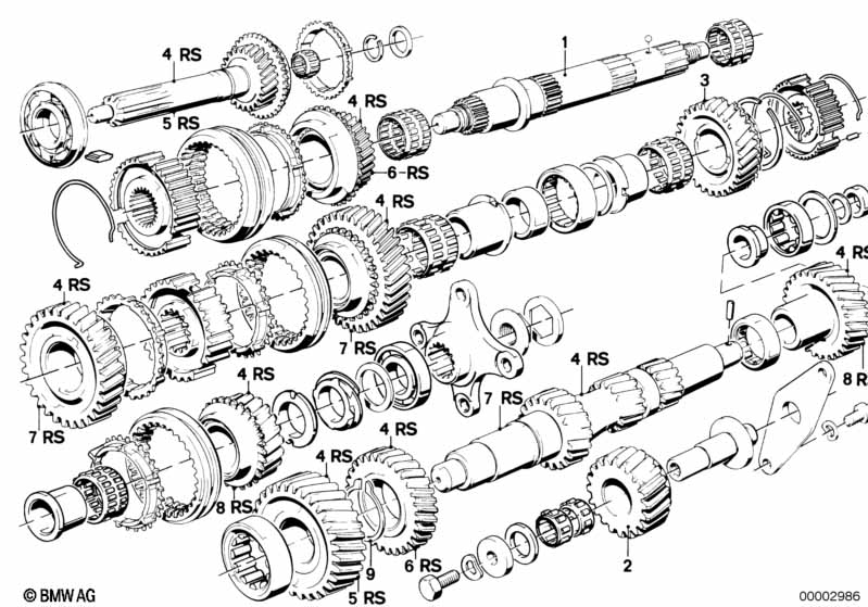 Getrag 245/2/4tandw.set-onderdel./repar.