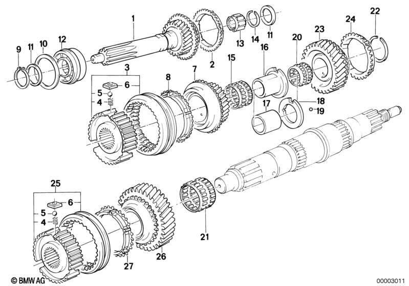 Getrag 260/5/50 tandwiel set, onderdeele