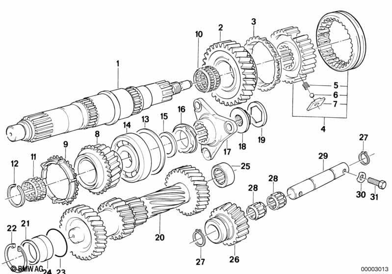 Getrag 260/5/50 tandwiel set, onderdeele