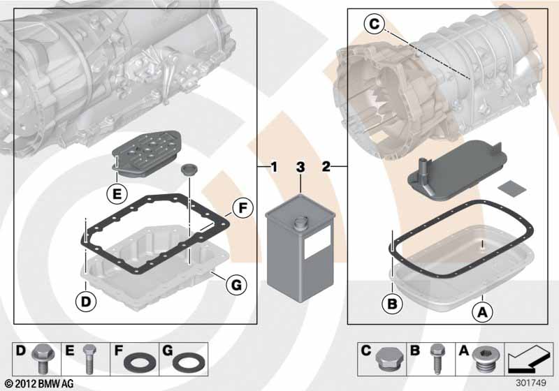 Vloeistofverv.set aut. transmissie