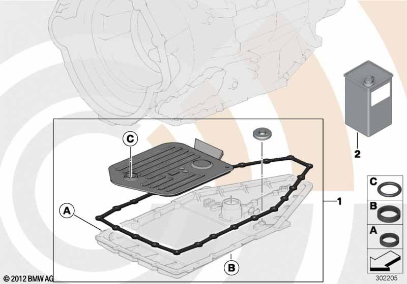 Vloeistofverv.set aut. transmissie