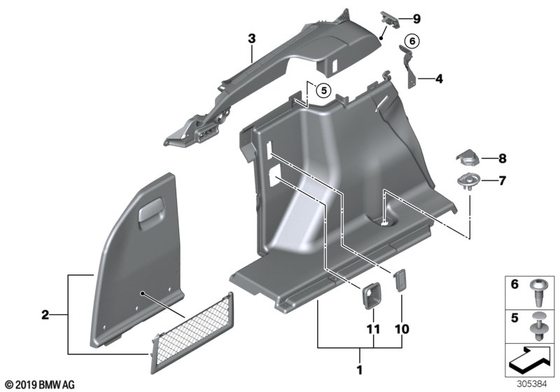 Bekleding bagagekoffer links