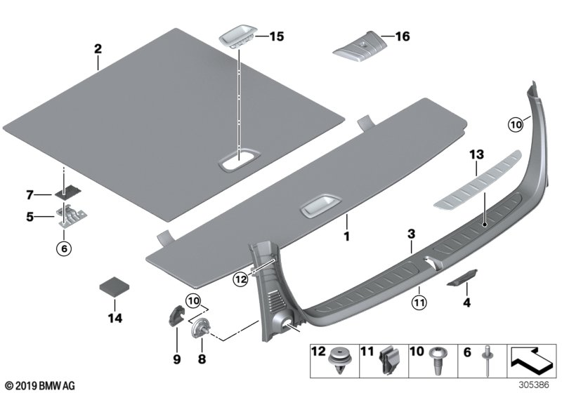 Bekleding bagageruimtebodem