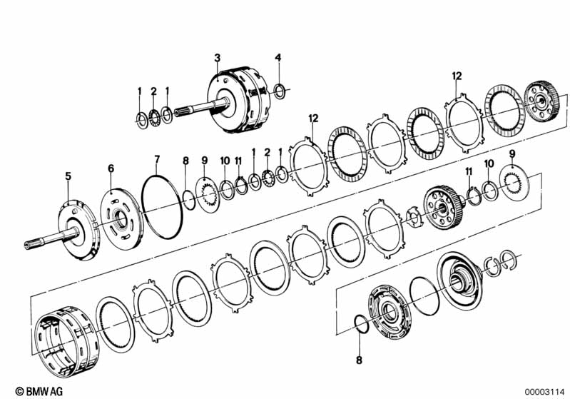 ZF 3hp12 drijfkoppeling A/B