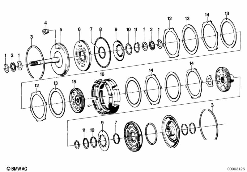 ZF 3hp20 drijfkoppeling A/B