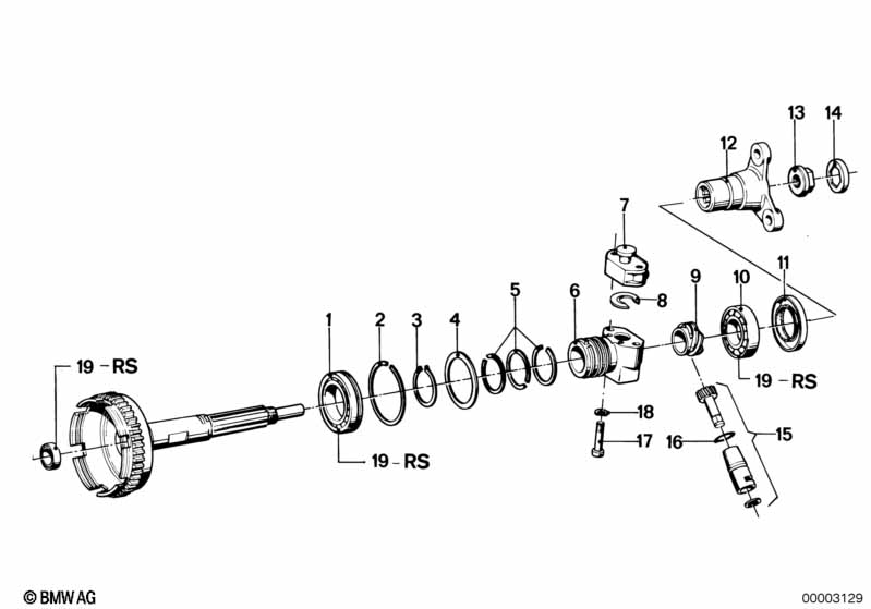 ZF 3hp20 afdrijving/tacho-aandrijving